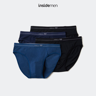 Quần lót nam tam giác INSIDEMEN Brief chất liệu cotton mềm mại thoáng khí an toàn cho da IBF016