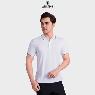 Áo Polo Trắng Nam Tay Ngắn Aristino Regular Fit Co Giãn Thoáng Mát APS210AS0E