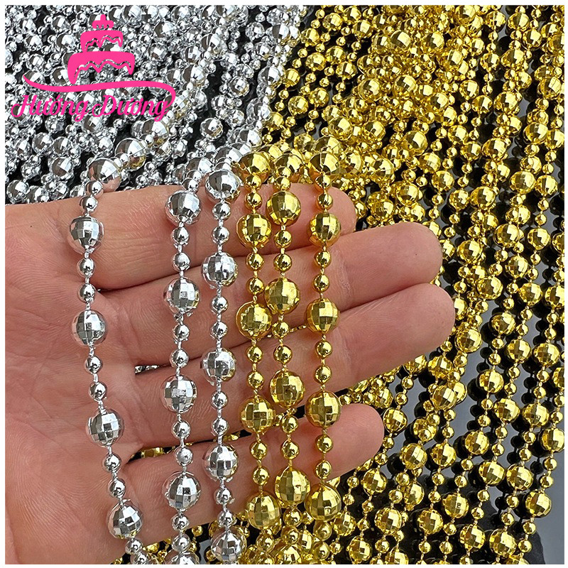 Lẻ 2m Dây Ngoc Trai Mix Size Dùng Trang Trí Noel, Làm Trang Sức, Làm Tháp Oản Thần Tài, Làm Đồ Handmade