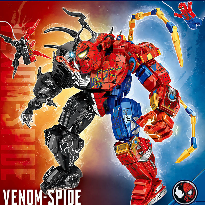 Tương thích với Lego Spider-Man nọc độc Symbiosis MECHA Superhero 2 Optimus Prime Boy Toy 8