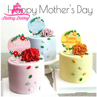 Phụ Kiện Bánh Sinh Nhật [FREESHIP❤️] Silicon Happy Mother'S Day Trang Trí Bánh Kem Nhiều Màu Cho Khách Lựa Chọn