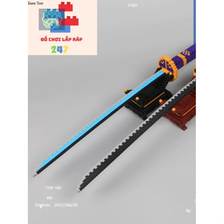  Mô hình đồ chơi lắp ráp Kiếm Katana Master Có Giá Đỡ - Bộ 2 kiếm lắp ráp kèm đế dài 75cm size lớn  DSG  