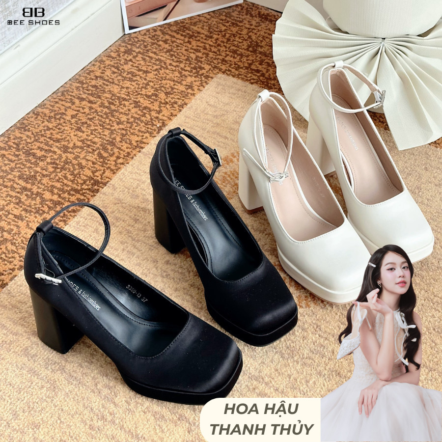 Giày cao gót nữ BEE SHOES mũi vuông gót 9cm - 240893