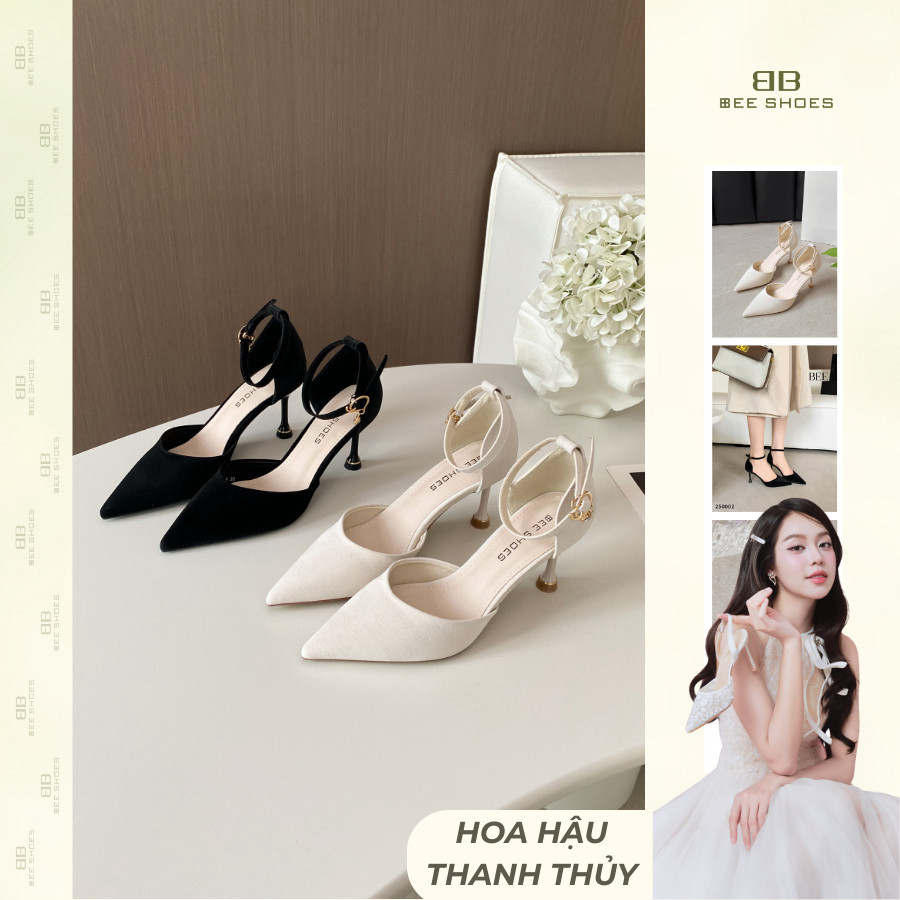 Giày cao gót nữ BEE SHOES mũi nhọn gót 7cm - 250002 (from 1.5)
