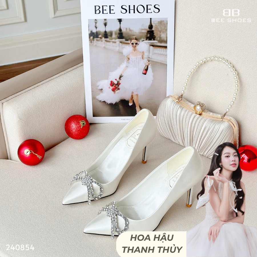 (Giày hơi ố nhẹ) Giày cao gót nữ BEE SHOES mũi nhọn gót 9cm - 240854