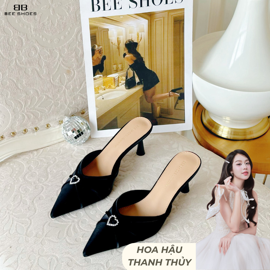 Sục nữ BEE SHOES mũi nhọn gót 7cm - 240948 ( form 1.5)