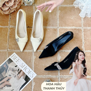 Giày cao gót nữ BEE SHOES mũi nhọn gót 7cm - 240612 ( form 1.5)