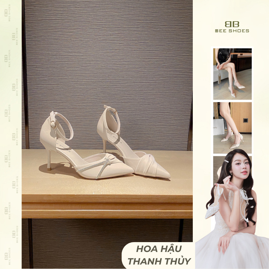 Giày cao gót nữ BEE SHOES mũi nhọn gót 8cm - 240971 (from 1.5)