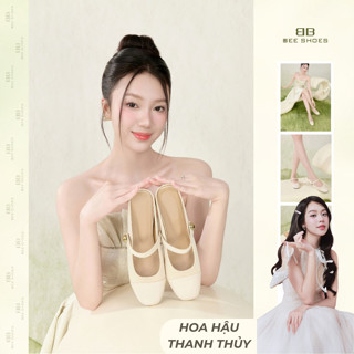 (BST Elegant Comfor) Sục nữ BEE SHOES mũi vuông gót 4cm - 240795 ( form 1.5)