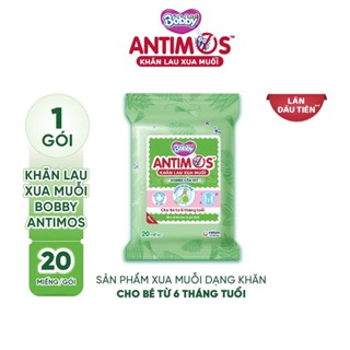 Combo 6 Khăn lau xua muỗi Bobby Antimos 20 miếng