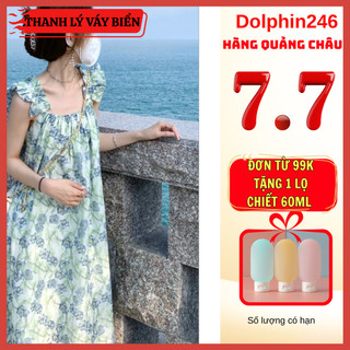 Váy maxi đi biển dạo phố dự tiệc cho nữ đầm babydoll màu vintage 2 dây hở lưng thiết kế chun phong cách Hàn Quốc CT-12