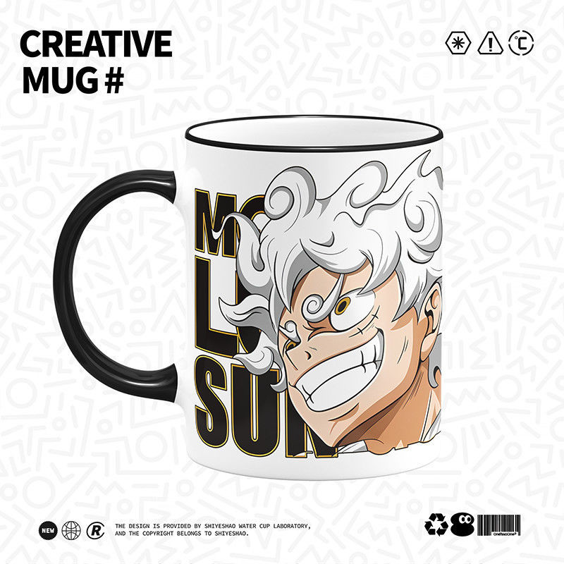 Quà sinh nhật One Piece Luffy, đồ dùng Sanji, cốc nước gốm anime, cốc sữa cà phê