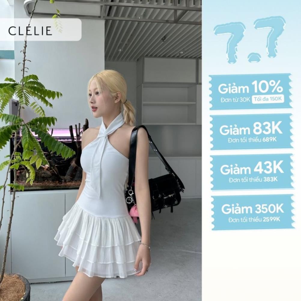 Đầm thun cà vạt phối tơ tùng xòe 3 tầng | DALIA DRESS - LANILA