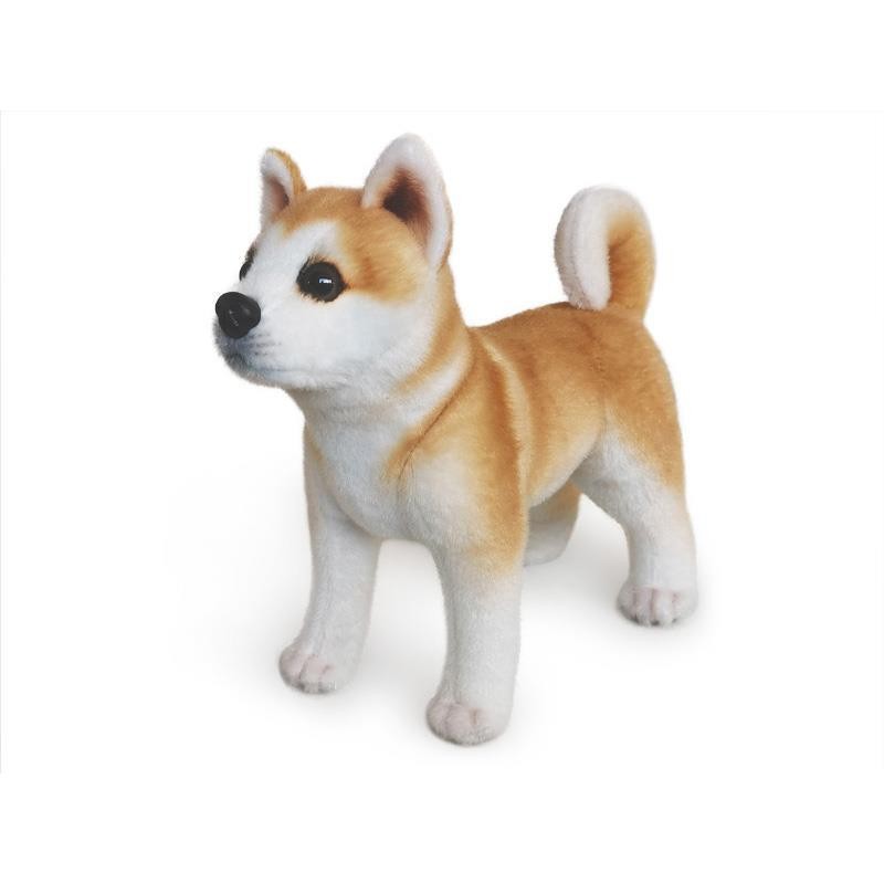 Đồ chơi nhồi bông Shiba Inu nhỏ dễ thương, thực tế, chó con Akita Inu, búp bê cho bé trai, thú nhồi 
