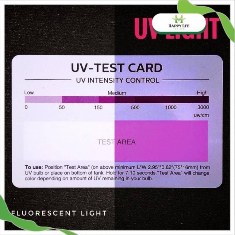 Thẻ Test Tia UV – Combo 3 Thẻ – UV Test Card Đo Cường Độ Đèn Khử Khuẩn, Kiểm Tra Đèn Cực Tím Nhanh