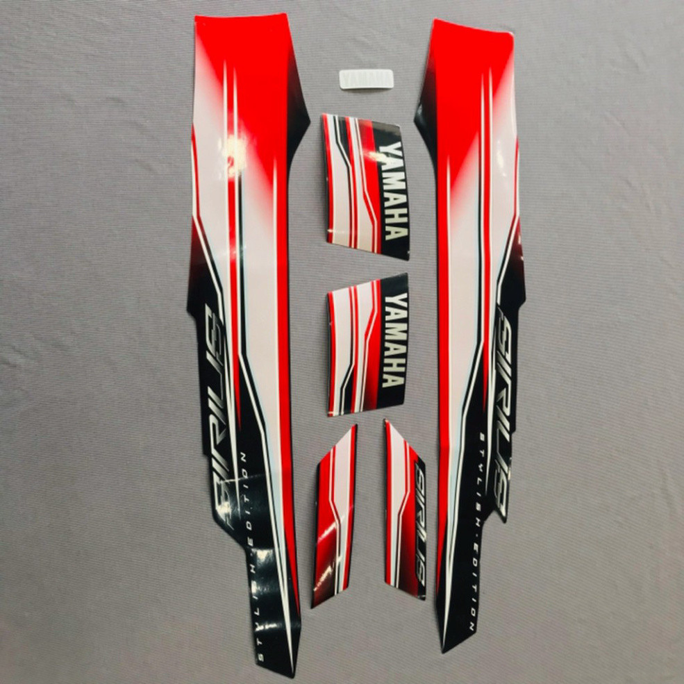(TEM MẪU ZIN) Trọn bộ tem rời dán xe máy Yamaha Sirius 2016 màu đỏ