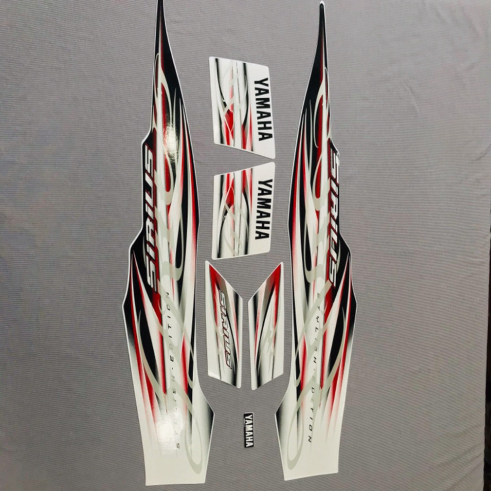 (TEM MẪU ZIN) Trọn bộ tem rời dán xe máy Yamaha Sirius 2013 màu trắng