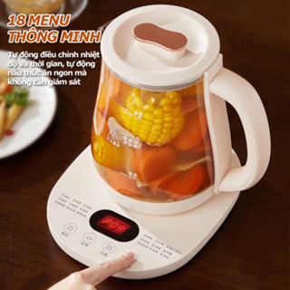 Ấm siêu tốc 1.8L, ONR 18 Chế Độ Pha Chế, 800W Nhanh Chóng, Ấm Đun Nước Điện Thủy Tinh Bình