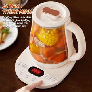 Ấm siêu tốc 1.8L, ONR 18 Chế Độ Pha Chế, 800W Nhanh Chóng, Ấm Đun Nước Điện Thủy Tinh Bình