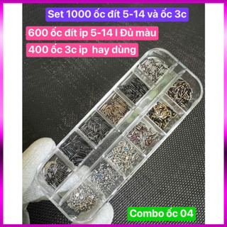 Set 1000 ốc 3 cạnh, ốc đít 5-15 | Đủ màu | Giá rẻ