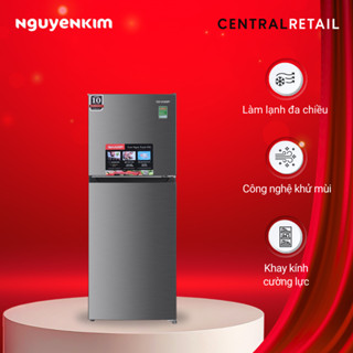 Tủ lạnh 2 cánh Sharp Inverter 181 lít ngăn đông trên SJ-X198V-SL