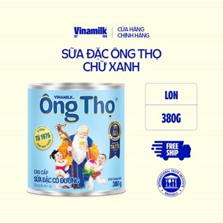 Combo 6 Hộp Sữa đặc có đường Ông Thọ chữ xanh - Hộp thiếc 380g