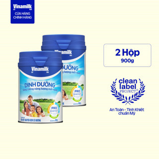 Bộ 2 hộp Sữa bột nguyên kem dinh dưỡng có đường Vinamilk Hộp thiếc 900g