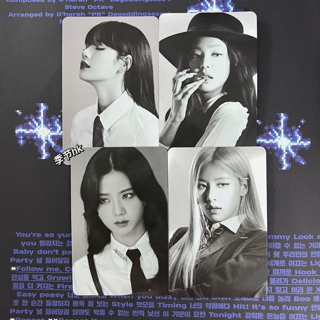 blackpink The show Thẻ Nhỏ cd Triển lãm bộ đồ cd Thịt Đóng Mắt Sha Chạm Môi Ni Đen Trắng Thịt Tiêu C