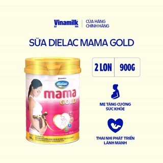 2 Hộp Sữa bột dành cho bà bầu Vinamilk Dielac Mama Gold- Hộp thiếc 900g Hương Vani (Sữa tốt - Mẹ khỏe bé thông minh)