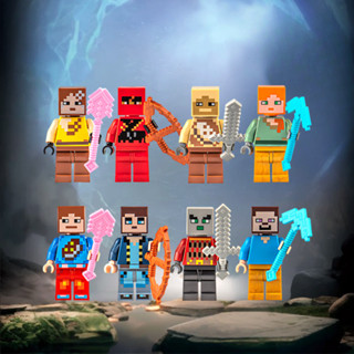  Bộ 8 Mô Hình Lego Mini Minecraft   Lấy Ngẫu Nhiên  Kèm Vũ Khí Trang Trí Bánh Kem Bàn Học Kệ Sách Tiểu Cảnh  FREESHIP🚗  