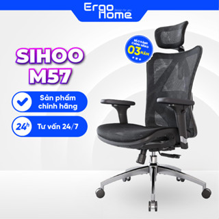 Ghế Xoay Văn Phòng Ergonomic Sihoo M57 - Chân Nhôm Đúc, Full Lưới Thoáng Khí Bảo Vệ Cột Sống