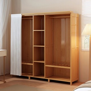 Ưu đãi đặc biệt, thanh lý tủ quần áo đơn giản, gỗ tự nhiên cho phòng cho thuê, giá treo quần áo mở rộng, tiết kiệm, dung