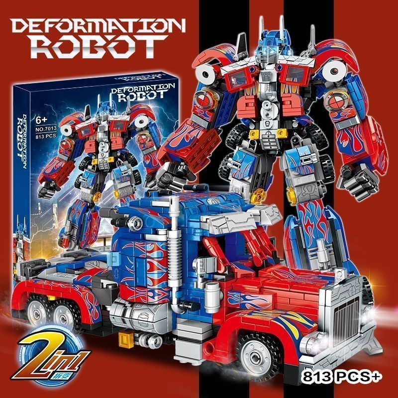 【Cửa Hàng Bán Chạy】Tương thích với LEGO Bricks Optimus Prime Hai Robot Biến Hình King Kong Prime Bum