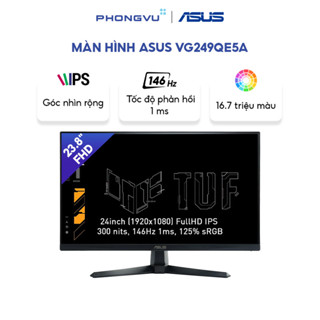 Màn hình  Asus 23.8 inch VG249QE5A (Full HD/ IPS/ 146Hz/ 1 ms MPRT/ Đen) - Chân nghiêng, Loa stereo - Bảo hành 36 tháng