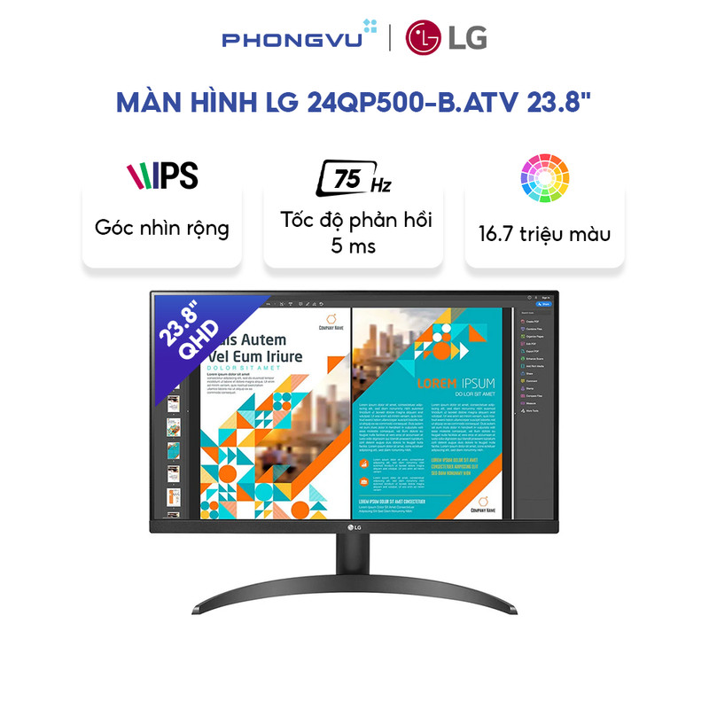 Màn hình LCD LG 24'' 24QP500-B.ATV - Bảo hành 24 tháng