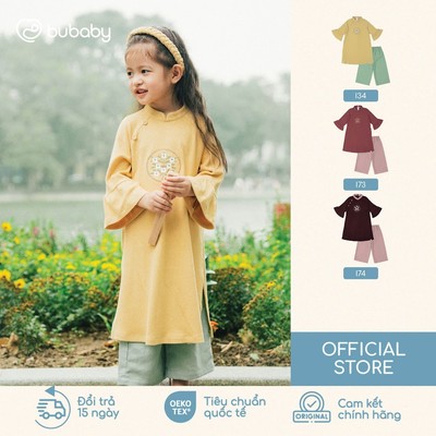 Áo dài thiết thế thêu cho bé chất liệu mềm mại BCT3131TB BLN3131TB BU Baby | Quần áo BU Baby chính hãng