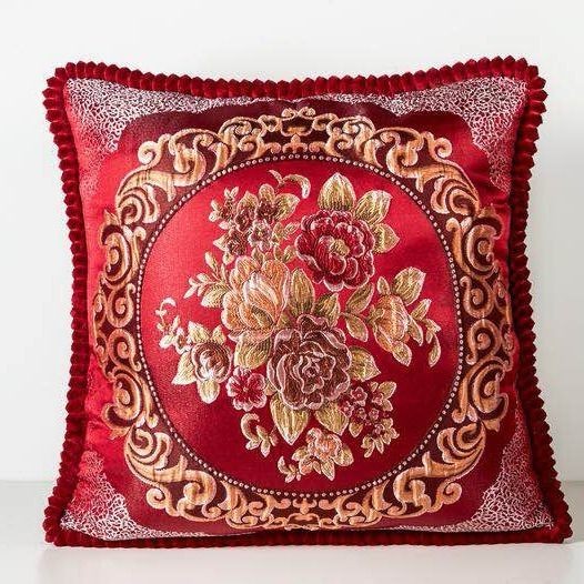 【4.4Hàng Nghìn Người Khen Ngợi】Gối ném Jacquard Châu Âu, gối sofa, gối ô tô, gối lưng phòng ngủ, bán