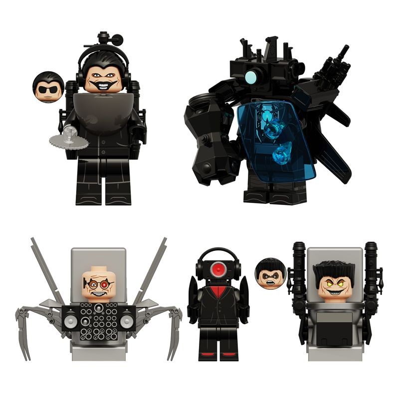Người vệ sinh vs. Người giám sát tương thích với LEGO Super Toilet Man Titan TV Man, đồ chơi xếp hìn