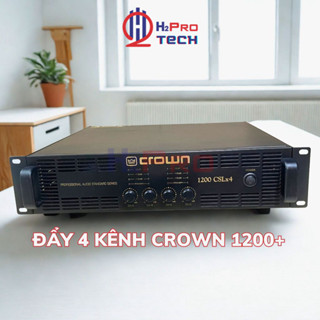  Đẩy 4 Kênh Công Suất Lớn Crown 4x1200W+ Hàng Bãi 56 Sò - Nguồn Xuyến To 1 Kênh Kéo Được 2 Full 30 