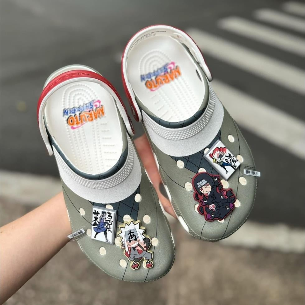 Dép Crocs thời trang phối charm nhân vật Naruto - phiên bản Akatsuki