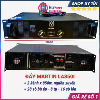  Cục Đẩy Công Suất 2 Kênh Martin La850I Hàng Bãi 2X850W Nguồn Xuyến 16 Sò Lớn 8 Tụ Lọc - H2Pro 