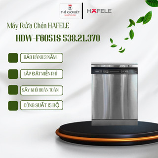 Máy Rửa Chén HAFELE HDW-F6051S 538.21.370, công suất rửa 15 bộ, sấy khô hoàn toàn, diệt khuẩn UV