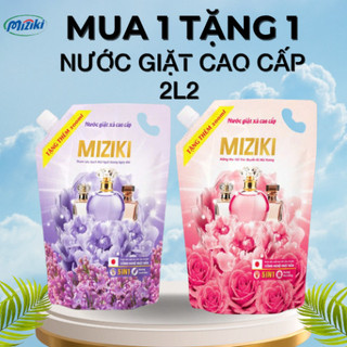 THÙNG 4 TÚI TO Nước Giặt Xả Đậm Đặc MIZIKI Hương Lavender và Hương Hoa Hồng 2L2 Giặt Sạch Sâu
