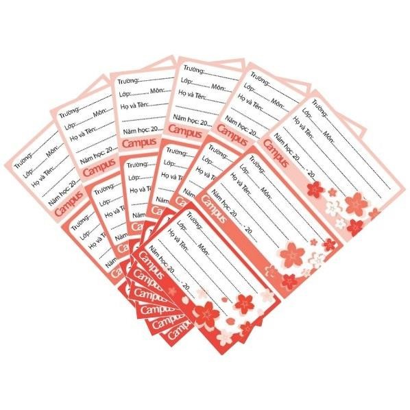 Túi 18 Nhãn Vở Học Sinh Rain Of Sakura Series Chính Hãng Campus [Campus]