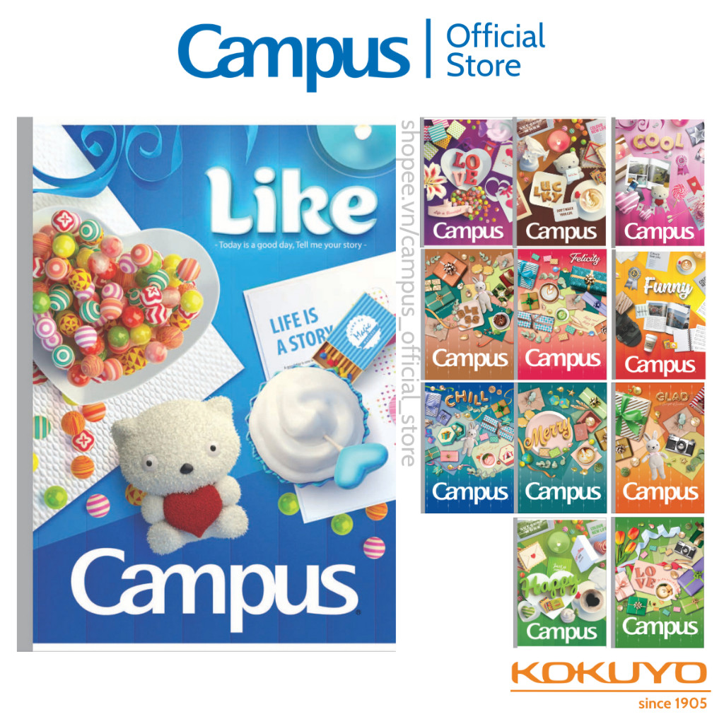 [COMBO 20/10] Vở Gift Kẻ Ngang 7mm 80/120/200 Trang Khổ B5 Gift, Gift 2 Chính Hãng Campus