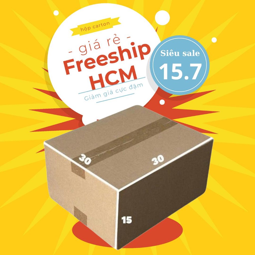 hộp carton đựng đồ combo 200 mã 30x30x15