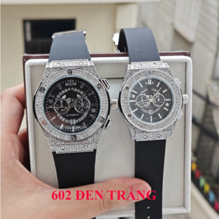 Đồng hồ nam nữ HB 602 Luxury- đồng hồ unisex cặp đôi dây cao su , hương thơm vani