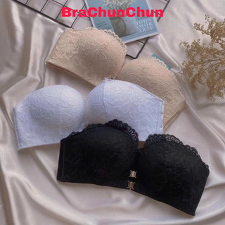 Áo lót nữ cup ren không dây chống tụt cài trước M93 BraChunChun