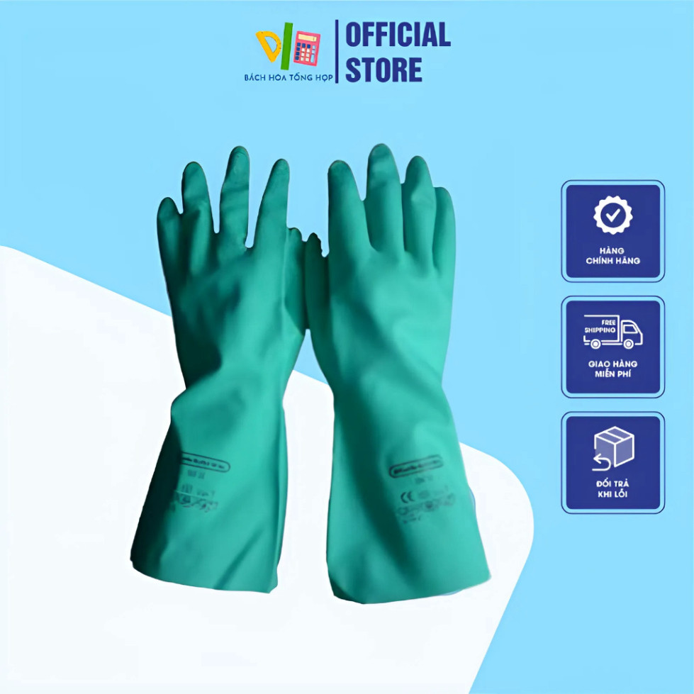 Găng Tay Cao Su Rửa Bát Siêu Dai Siêu Bền Màu Xanh Malaysia Nhập Khẩu SUMMITECH GD-F-09C