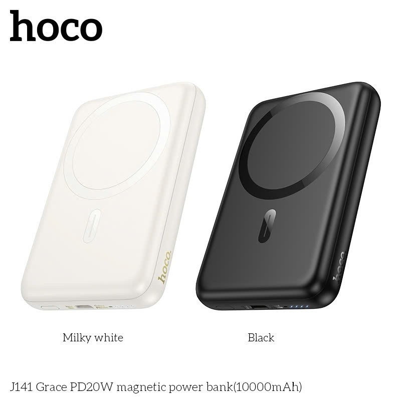 Cục tích điện từ tính Hoco J141 dung lượng 10000 mAh sạc nhanh PD20W và 7.5W/10W/15W